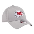 thumbnail image 3 of Men's New Era  Gray Kansas City Chiefs Perforated 39THIRTY Flex Hat, 3 of 7