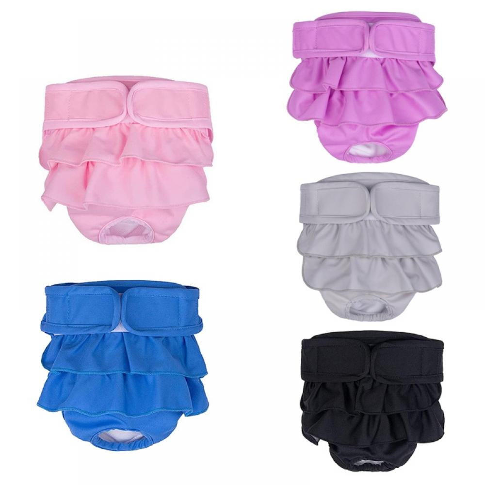 Monfince Washable Dog Diapers 5 Pack Reusable Dog Diapers Washable