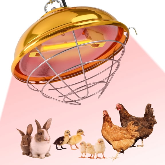 Poultry Heat Lamp with Protective Mesh: Ideal for Chickens, Rabbits & Ducklings - Ensures Warmth And Safety, Chicken Stuff, Veterinary Supplie, Chicken Supplie