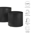 thumbnail image 3 of Modway Amani Ensemble de 2 Tables Basses Rondes Gigognes en Noir, 3 of 10