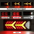 thumbnail image 4 of 2Pcs LED Trailer Lights Rear Tail Lights 24V Dynamic Indicator Stop Light Stop Brake Turn Trailer Light Durable IP67 Waterproof Clear Rear Lamp Reversing Marker Lights for Truck, 4 of 10