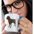 thumbnail image 2 of 3drose, Labrador Brown Standing and Looking Right, 15oz Two-tone Blue Mug, 2 of 6