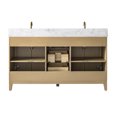 thumbnail image 6 of Vanity Art 60" Bathroom Vanity with Sinks and Engineered Marble Top, Freestanding Storage Cabinet with 2 Drawers, 2 Shelves and 1 Flip Down Tray, 6 of 6