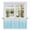 Blue, variant on Blue White Ombre Tier Curtains, Gradient Color Modern Abstract Art Light Filtering Kitchen Curtains, 2Pcs Rod Pocket Half Window Treatments Panels for Sink Cafe Cabinet Camper 27.5x24 Inches