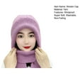 thumbnail image 7 of Winter Hat Scarf Set for Women,Warm Women Siamese Hooded Scarf Pocket Hat Long Scarf Shawl Wraps Coral fleece, 7 of 7