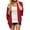Red, variant on Fesfesfes Women Cardigan Women Solid Puff Sleeve Kimono Cardigan Loose Chiffon Cover Up Casual Blouse Tops Under $10
