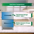 thumbnail image 5 of Equator 24"5.3cf dual Zone Convertible 2 Drawer Refrigerator Built in/FS IPX4, 5 of 14