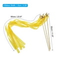 thumbnail image 2 of Uxcell Ribbon Fairy Wands Silk Stick Streamer with Bells 24 Pack(Yellow), 2 of 6