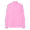 thumbnail image 4 of Goindgs Sweatshirts for Womens Casual Long Sleeve Hoodless Crew Neck Cute Pullover Relaxed Tops, Solid Women's Tunic Top Fall Basic Tee Z2-Pink L, 4 of 5