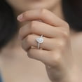 thumbnail image 5 of Stunning 5x8mm Moissanite Ring - Pear Shape, Solid 925 Sterling Silver | Ideal for Wedding & Engagement, 5 of 6