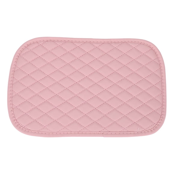 Car Center Console Cover Car Armrest Cover 12.2"x7.87"x0.39" Pink Faux Leather