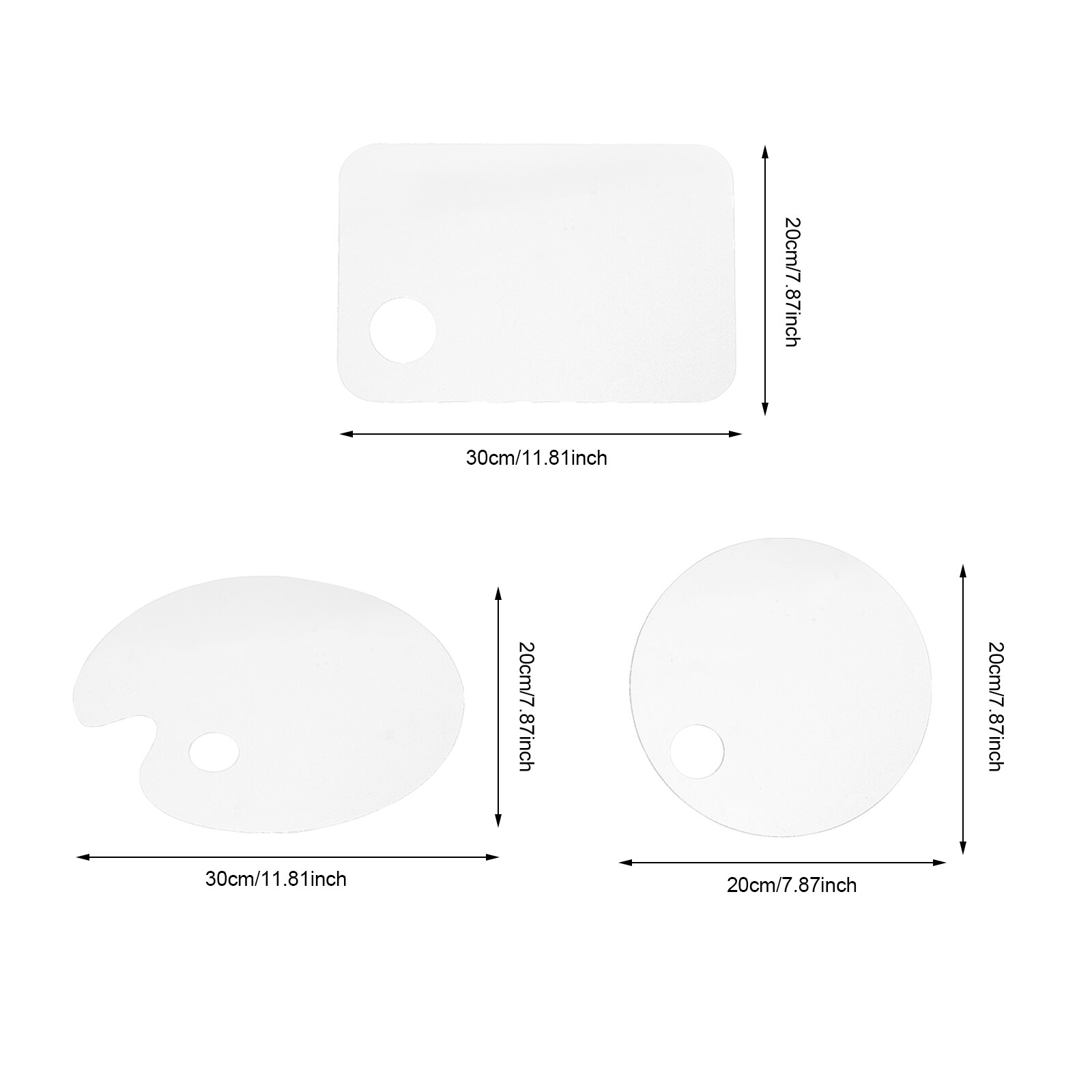 3pcs Paint Pallet Acrylic Painting Paint Tray Painting Pallet Tray