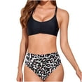 thumbnail image 1 of DPTALR Bikini pour Femmes, Poitrine Plissée, Maillot de Bain Deux Pièces Imprimé, Tenue de Plage, 1 of 4