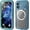 Blue, variant on for iPhone 16 Waterproof Case Compatible with MagSafe, Magnetic Waterproof Full Body IP68 Underwater Case Built-in Screen Protector Dropproof Dustproof Shockproof Cover