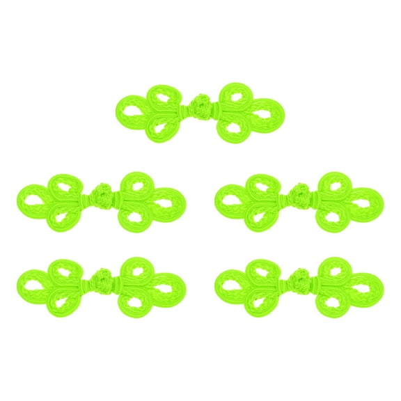 Uxcell 5 Pairs Chinese Knots Frog Buttons  Green Sewing Buttons Fasteners
