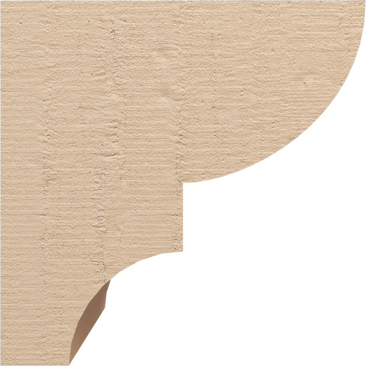 12"W x 12"D x 12"H Wide Ridgewood Rough Cedar Woodgrain TimberThane Corbel, Primed Tan