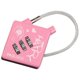 thumbnail image 2 of Candado con cable para equipaje, maletas, bolsos de gimnasio y casilleros, candado de viaje de 3 dígitos en color rosa, 2 of 2