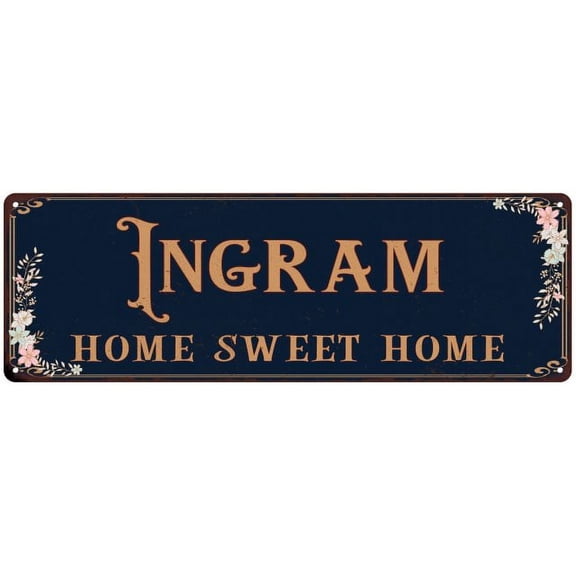 INGRAM Home Sweet Home Victorian Look 8x24 Metal Sign 108240046489