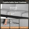 thumbnail image 5 of Heynemo Aluminum Outdoor Patio Armchair Set of 2, Water-Resistant Metal Patio Single Chairs, Modern Outdoor Conversation Set for Deck Garden Poolside, Grey, 5 of 6