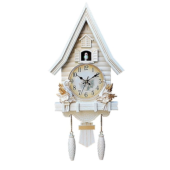 Cuckoo Clocks for Wall, Vintage White Traditional Wall Clock, Home Decor Cuckoo Clock, Office Decor Gift