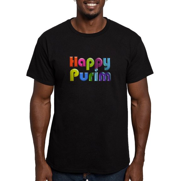CafePress - Happy Purim T Shirt - Men's Fitted T-Shirt