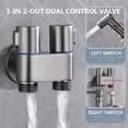 thumbnail image 1 of Mini Multi-Function Faucet Brass 1 Into 2 Out Dual Control Washing Machine Chrome Tap for Washing Ma, 1 of 5