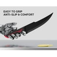 thumbnail image 5 of 15 PCS Kitchen Knife Set with Built-in Sharpener Block - Stainless Steel, Dishwasher Safe, Red, 5 of 7