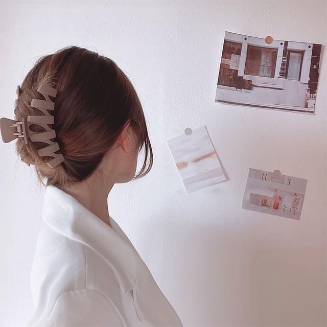 Clips de garra para el cabello para el cabello grueso - 4.3 "CLIPS PLÁSTICO de PLÁSTICO de PELOTOS de PLÁSTICO JUMBO CLIPS de MAZZAJE de FUER Café Macarena Clips de garra de pelo