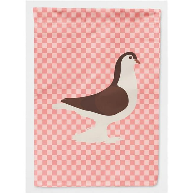 Carolines Treasures BB7943GF Large Pigeon Pink Check Garden Flag
