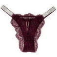 thumbnail image 2 of Victoria's Secret Very Sexy Bombshell Shine Brazilian Panty Bling Currant Ruby Lace Panty Size Large NWT, 2 of 2