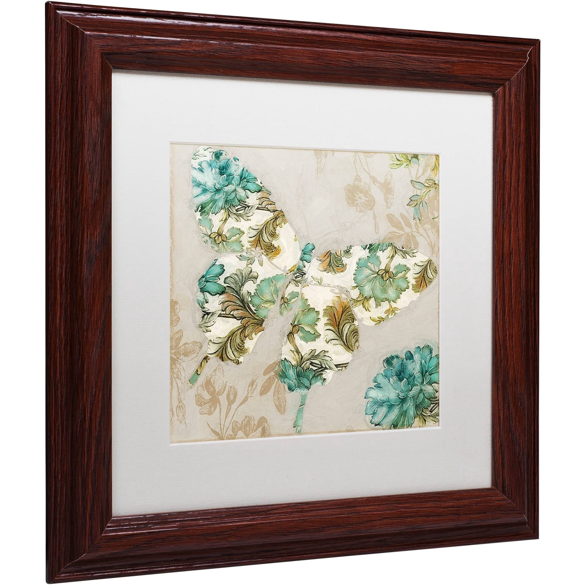 Trademark Fine Art "Winged Tapestry II" Canvas Art by Color Bakery White Matte, Wood Frame