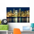 thumbnail image 1 of Seattle Night Wall Mural by Wallmonkeys Peel and Stick Graphic (36 in W x 24 in H) WM137984, 1 of 4