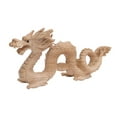 thumbnail image 2 of Tnobhg Peach Wood Chinese Dragon Figurine Bring Good Luck Wealth Carved Natural Wood Zodiac Dragon Mascot Statue Sculpture New Year Feng Shui Ornament, 2 of 8