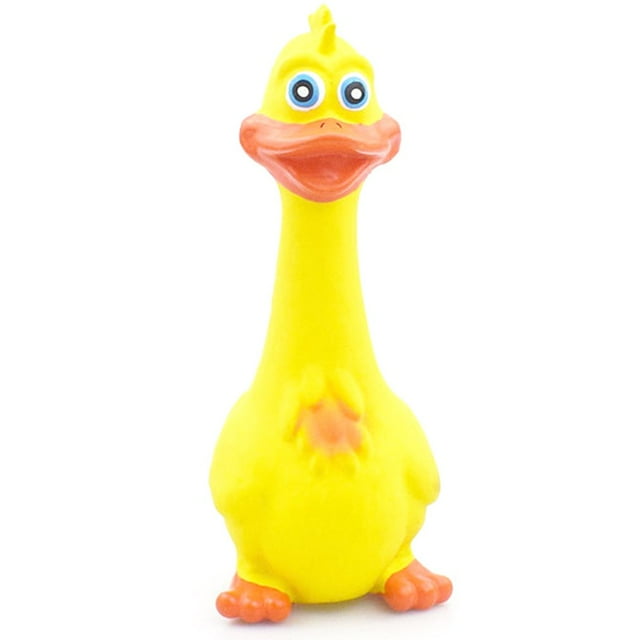 Dog Squeaky Chew Toys For Aggressive Chewers Latex Duck Interactive Toy