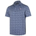 thumbnail image 2 of Men's Navy Cleveland Guardians 4K Tri-Blend Polo, 2 of 3