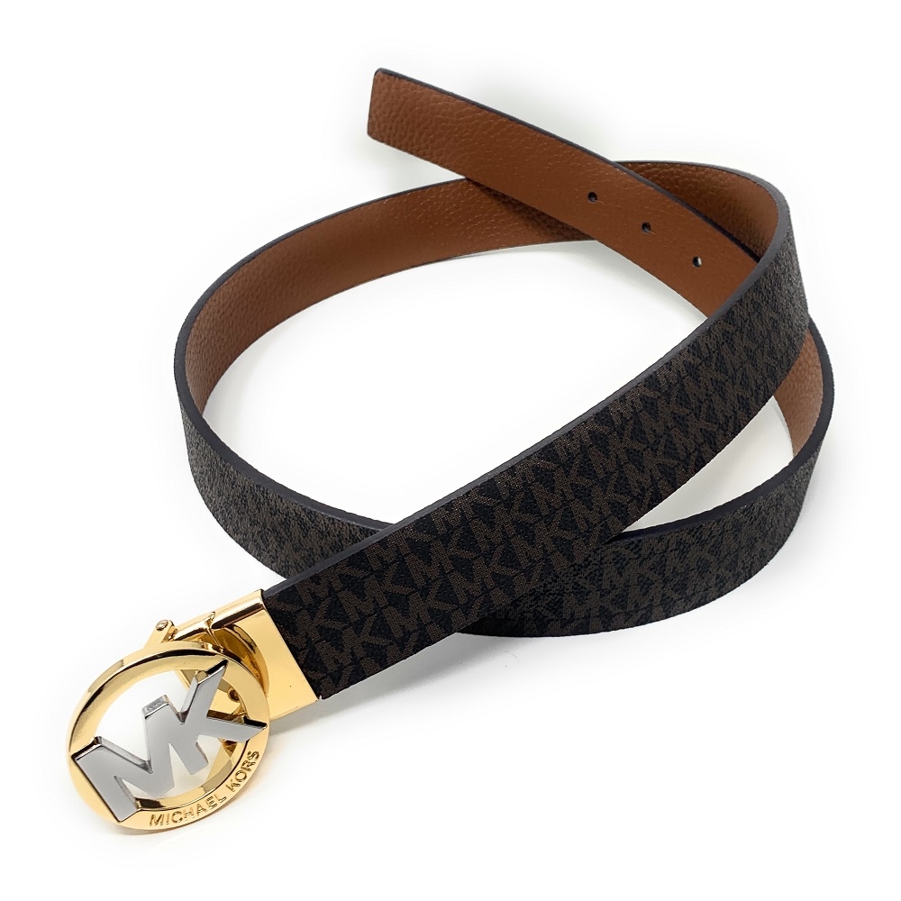 Michael Kors Signature Monogram Twist MK Logo Reversible Belt Michael Kors Signature Monogram Twist MK Logo Reversible  main image 2