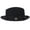 Black, variant on Wool Homburg Top Hat Western Pork Pie Hat for Dinner Outdoor Casual Wear