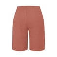 thumbnail image 5 of Womens Short Style with Pockets Casual Shorts for Women Summer Relaxed Fit Five Point Length Orange-Red S, 5 of 6