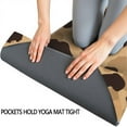 thumbnail image 3 of Beige and Black Leopard Pattern Hot Yoga Mat Towel Non Slip for Hot Yoga - Quick-Drying Yoga Mat Cover with 4 Corner Pockets with Travel Bag - Hot Yoga Towel Non Slip 74"x26", 3 of 6