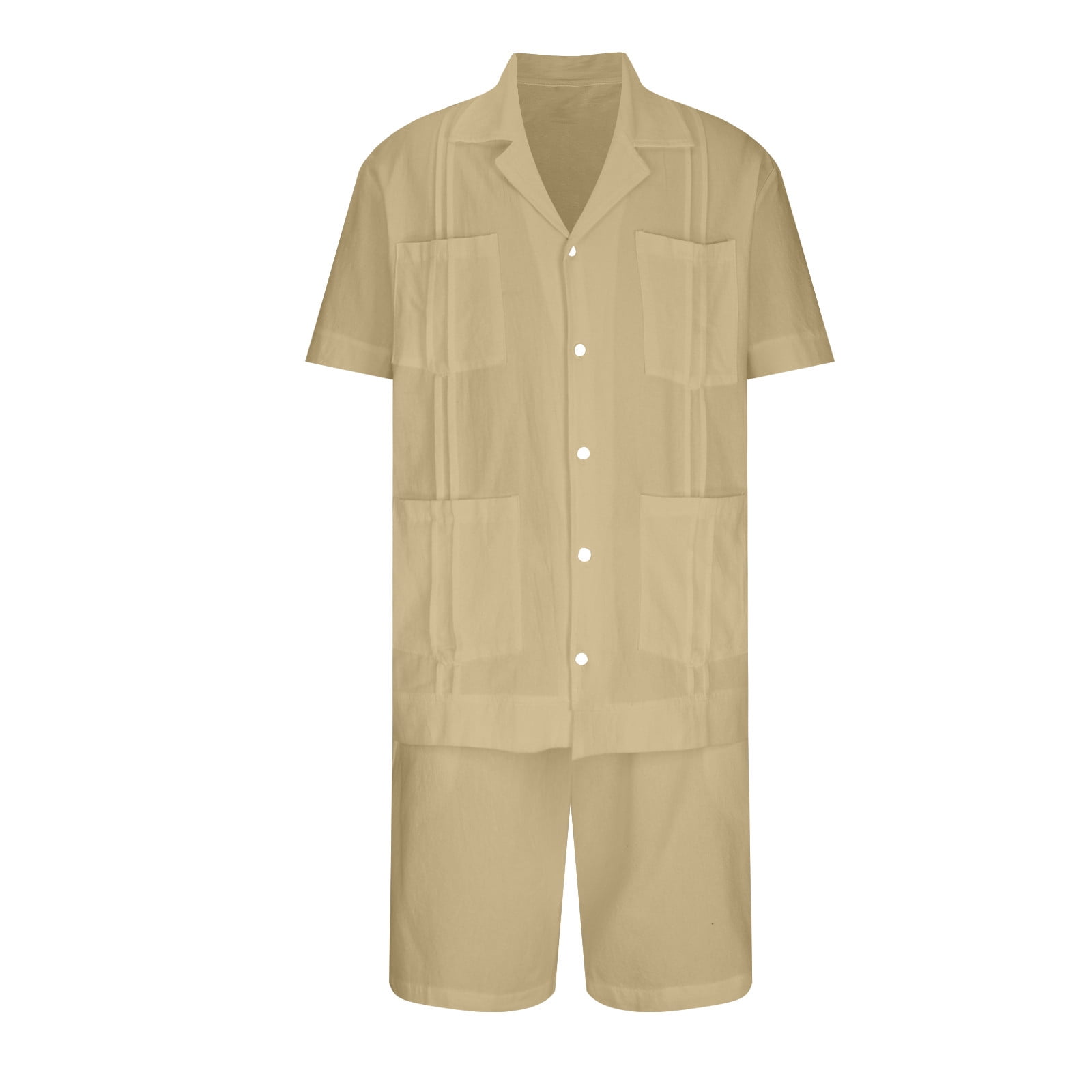 HAPIMO Mens Trends Elastic Waist Lace-up Swim Suits Board Shorts Holiday Beach Pants Hawaii Tropical Print Trousers Turndown Button Shirt Bathing Suits Summer Swimwear Yellow L