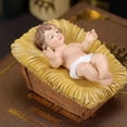thumbnail image 4 of Jesuses Figurine in Manger Catholic Nativity Scene Statue Christmas Decoration for Home, 4 of 9