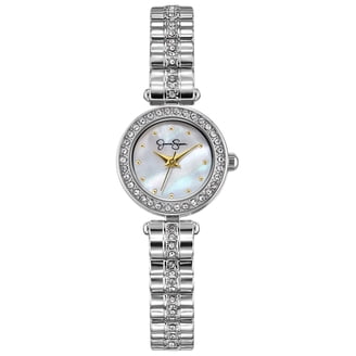 Jessica Simpson Ladies 34mm Gold Tone Crystal Accent Mother  display picture 1