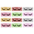thumbnail image 1 of OHOIOLLA 12Pares Pestañas Artificiales De Colores Surtidos Para Maquillaje Diario Y Fiestas, 1 of 7