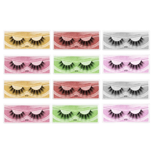 OHOIOLLA 12Pares Pestañas Artificiales De Colores Surtidos Para Maquillaje Diario Y Fiestas