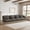 Khaki, variant on Homy Casa 131.5'' Modular Sofa, Oversized 4-Seat Fabric Couch for Living Room