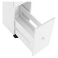 thumbnail image 5 of Bathroom Storage Cabinet, Slim Rolling Toilet Side Cabinet - Narrow Bathroom Organizer with Wheels, 4 Tier PVC Bathroom Cabinet for Small Spaces, White, 5 of 9