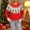 Red, variant on Qulqfy Pullover Women Sweaters Fair Isle Christmas Red Casual Crew Neck Long Sleeve Tops Light Weight Sweater for Women L