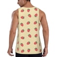 thumbnail image 3 of Easygdp Strawberries Men's Tank Top, Sleeveless Muscle T Shirts, Breathable, Quick-Dry, Loose for Gym, Running, Fitness -, 3 of 9