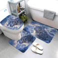 Bathroom Rugs Set 3 Piece Snow Leopard Winter Mountain, Bath Mats