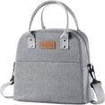 thumbnail image 1 of Bolsa térmica pequeña, bolsa de almuerzo, bolsa térmica, bolsa aislante (gris), 1 of 6
